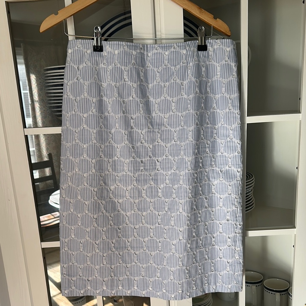 Banana Republic Blue/White eyelet Skirt
